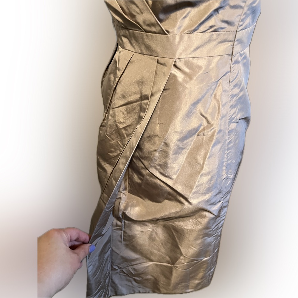 J. Crew Blakey Taffeta Fawn Color Formal Dress size 4 - Picture 6 of 14